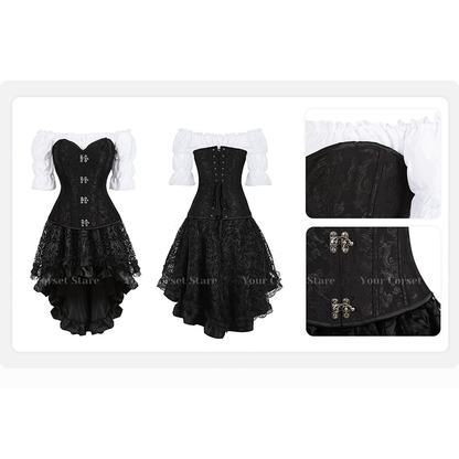 Funki Findz | Dresses | Women's Steampunk Top Corset Skirt Set