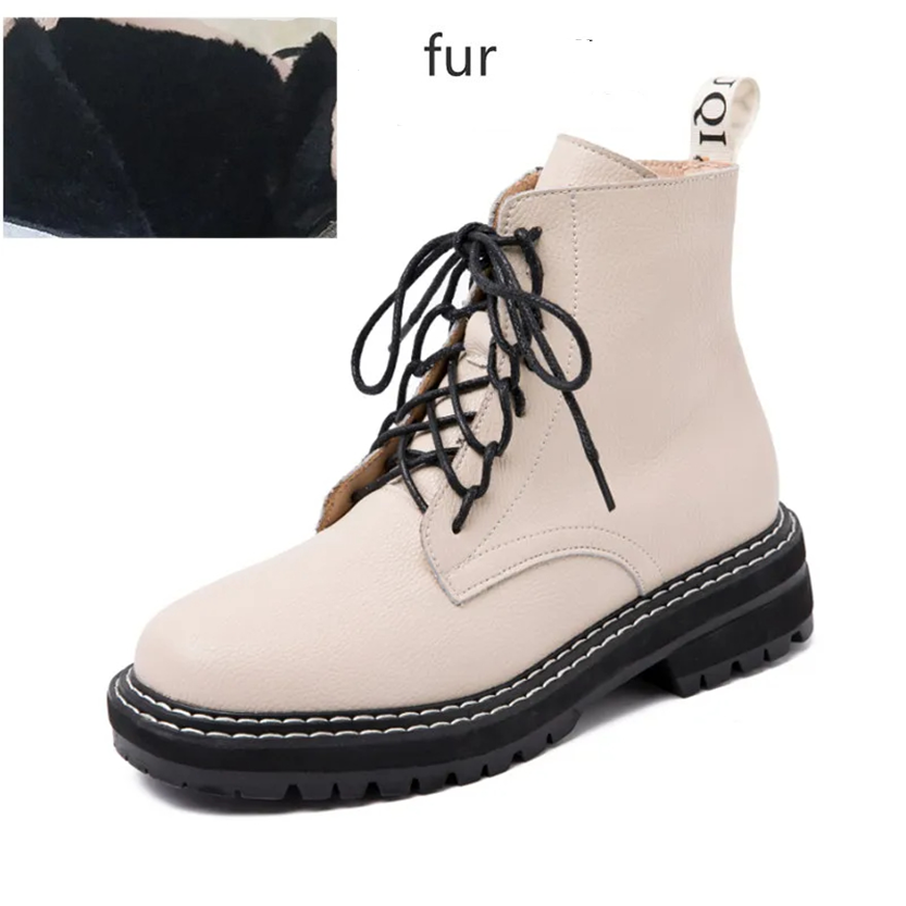 Funki Findz | Boots | Women's Real Leather Lace Up Ankle Boots