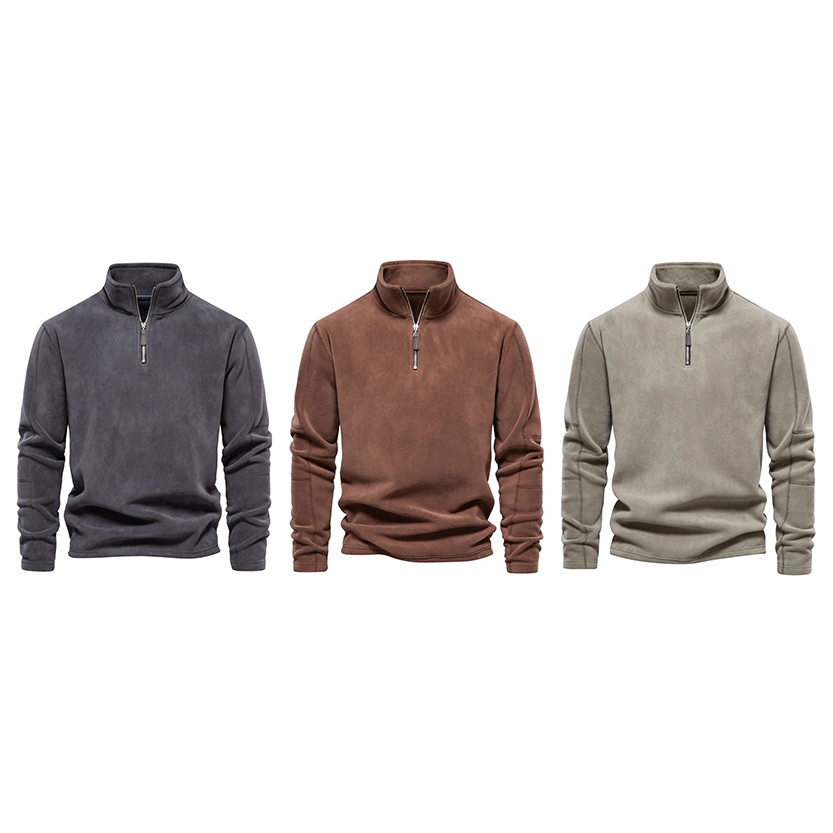 Funki Findz | Sweaters | Men's Warm Mock Neck Fleece Pullover
