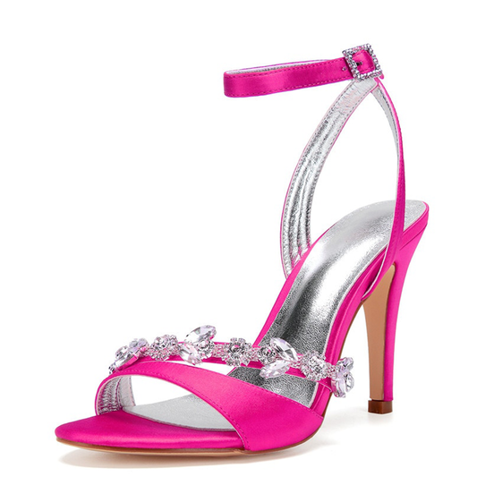 Funki Findz | Shoes | Women's Satin Rhinestones Bridal Stilettos
