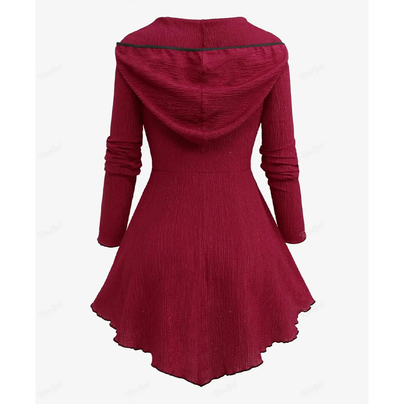 Funki Findz | Shirts | Women's Lace Up Handkerchief Hood Shirt