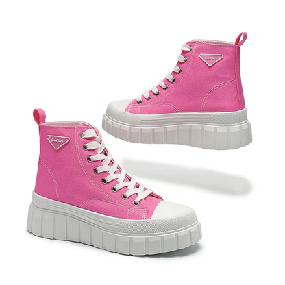 Funki Findz | Boots | Women's Casual Canvas Lace Up Sneakers