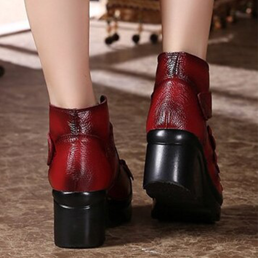 Funki Findz | Boots | Women's Gothic Designer Floral Ankle Boot