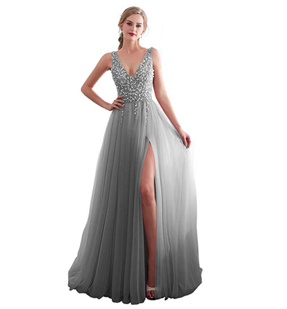 Funki Findz | Dresses | Women's Beaded  Evening Dress | Tulle