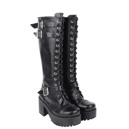 Funki Findz | Boots | Women's Goth Motorcycle Platform Boots