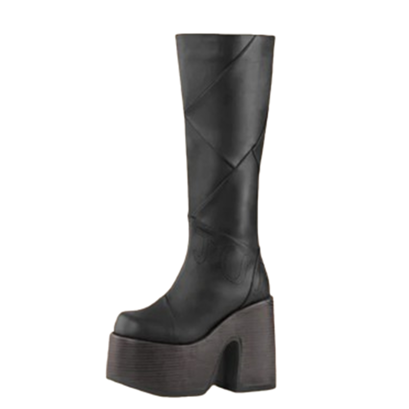 Funki Findz | Boots | Women's Red Buckle Strap Platform Boots