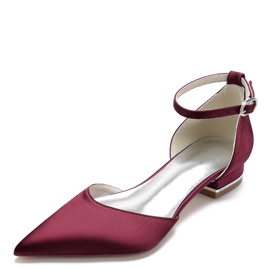 Funki Findz | Shoes | Women's Satin Pointy Toe Wedding Flats