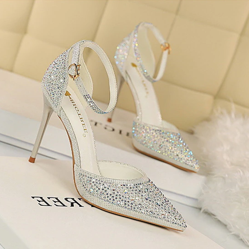 Funki Findz | Shoes | Women's Shiny Rhinestone Designer Heels