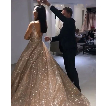Funki Findz | Dresses | Women's Long Sparkly Sequin Ball Gown