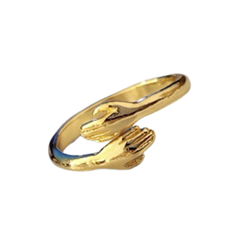 Funki Findz | Rings | Unisex Adjustable Holding Hands Hug Ring