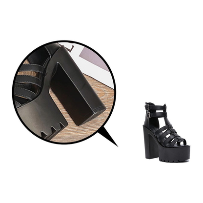 Funki Findz | Shoes | Women's Goth Open Toe Platform Sandals