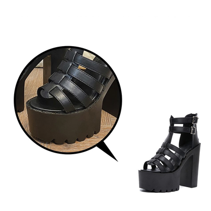 Funki Findz | Shoes | Women's Goth Open Toe Platform Sandals
