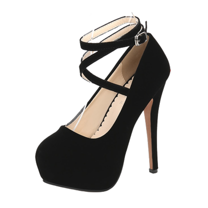 Funki Findz | Shoes | Women's Super High Cross Strap Platforms