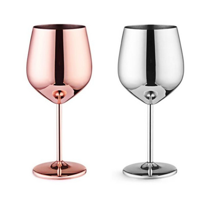 Funki Findz | Glasses | Stainless Steel Wine Goblets 2 Pcs 500ml
