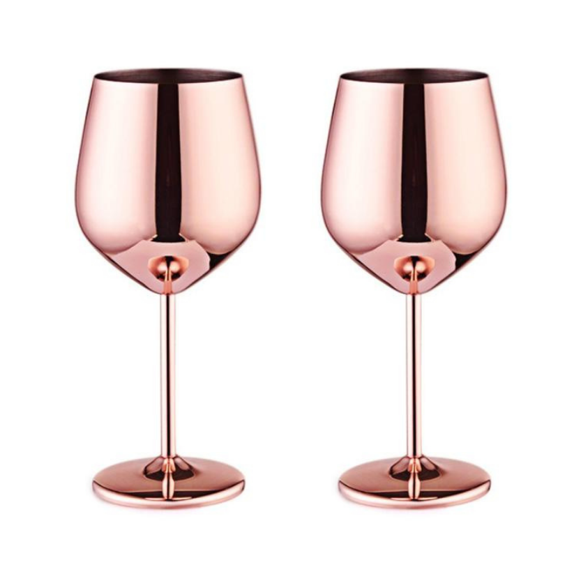Funki Findz | Glasses | Stainless Steel Wine Goblets 2 Pcs 500ml