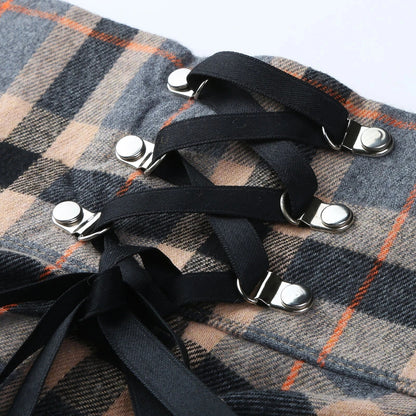 Funki Findz | Skirts | Women's Gothic Retro Punk Plaid Mini Skirt