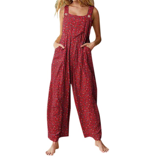 Funki Findz | Pants | Women's Boho Loose Fit Wide Leg Romper