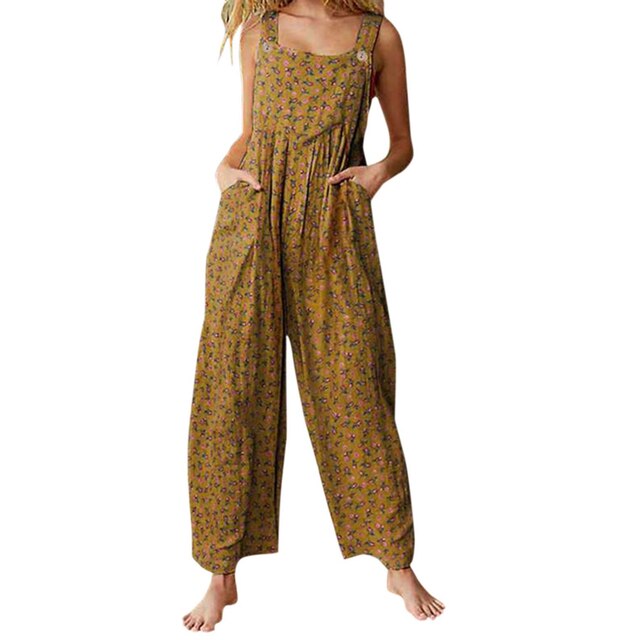 Funki Findz | Pants | Women's Boho Loose Fit Wide Leg Romper