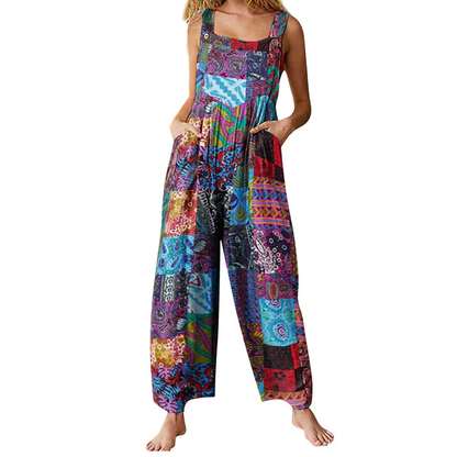 Funki Findz | Pants | Women's Boho Loose Fit Wide Leg Romper
