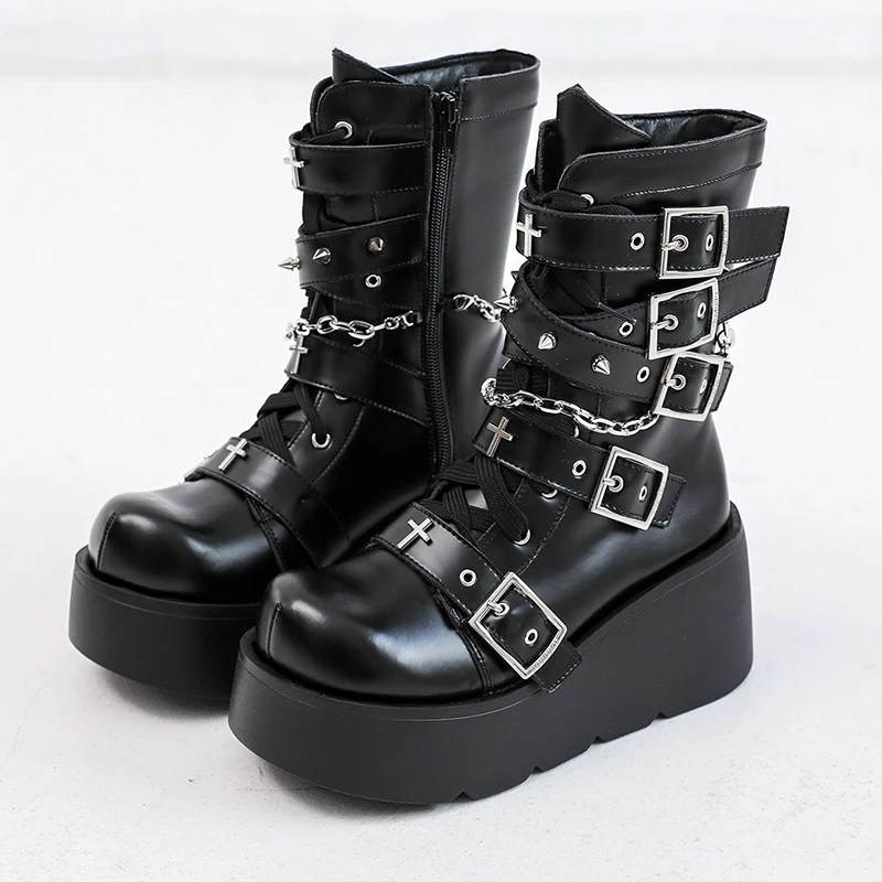 Funki Findz | Boots | Women's New Gothic Style Platform Boots