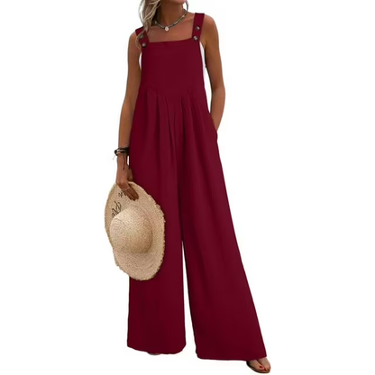 Funki Findz | Pants | Women's Elegant Wide Leg Bib Romper