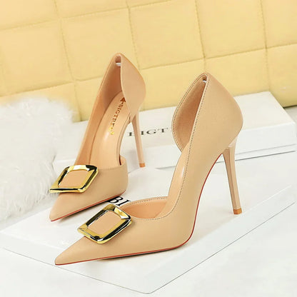 Funki Findz | Shoes | Women's Square Buckle Cut Out Pumps