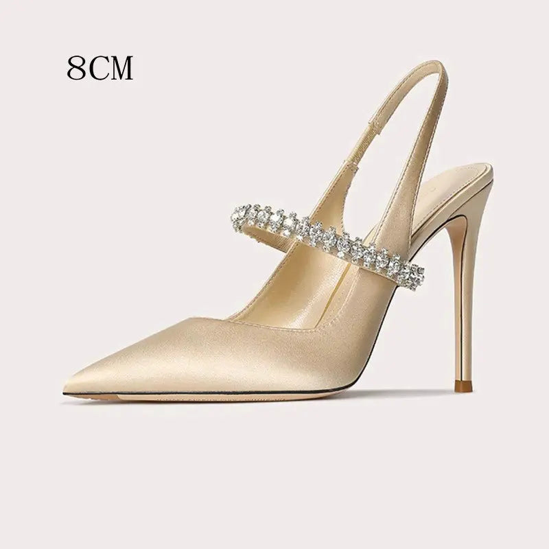 Funki Findz | Shoes | Women's Luxury Diamante Satin Stilettos