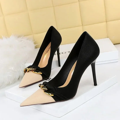 Funki Findz | Shoes | Women's Two Toned Buckle Toe Pumps