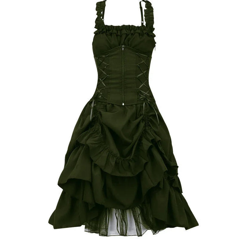 Funki Findz | Dresses | Women's Gothic Lace Up Victorian Dress