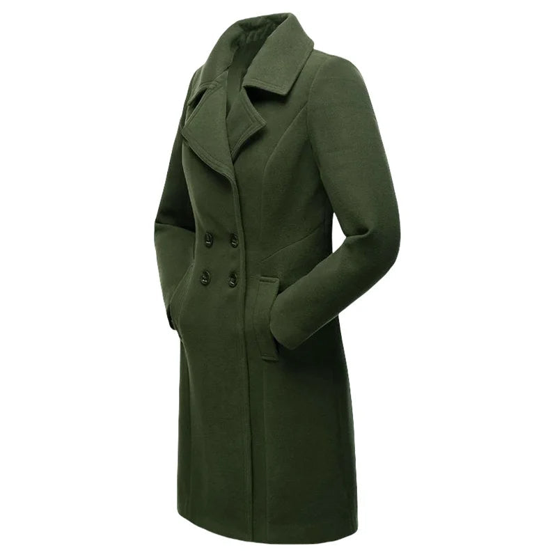 Funki Findz | Jackets | Women's Slim Fit Double Breast Overcoat
