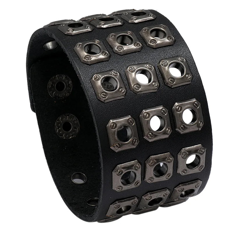 Funki Findz | Bracelets | Unisex Wide Cuff Goth Bracelet