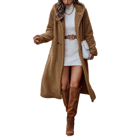 Funki Findz | Jackets | Women's Long Hooded Plush Jacket