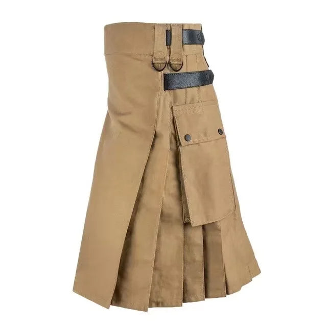 Funki Findz | Skirts | Men's Stylish Gothic Punk Pleated Utility Kilt