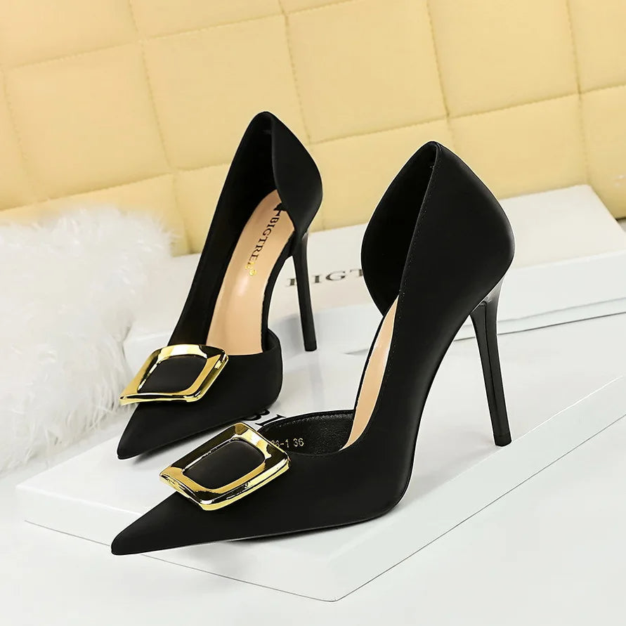 Funki Findz | Shoes | Women's Square Buckle Cut Out Pumps