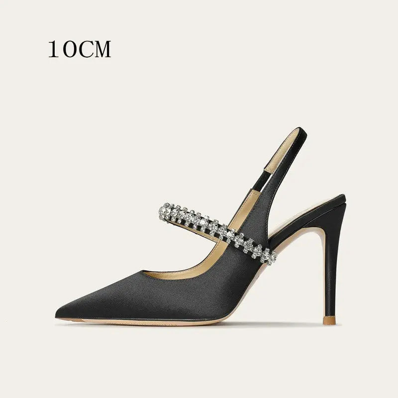 Funki Findz | Shoes | Women's Luxury Diamante Satin Stilettos
