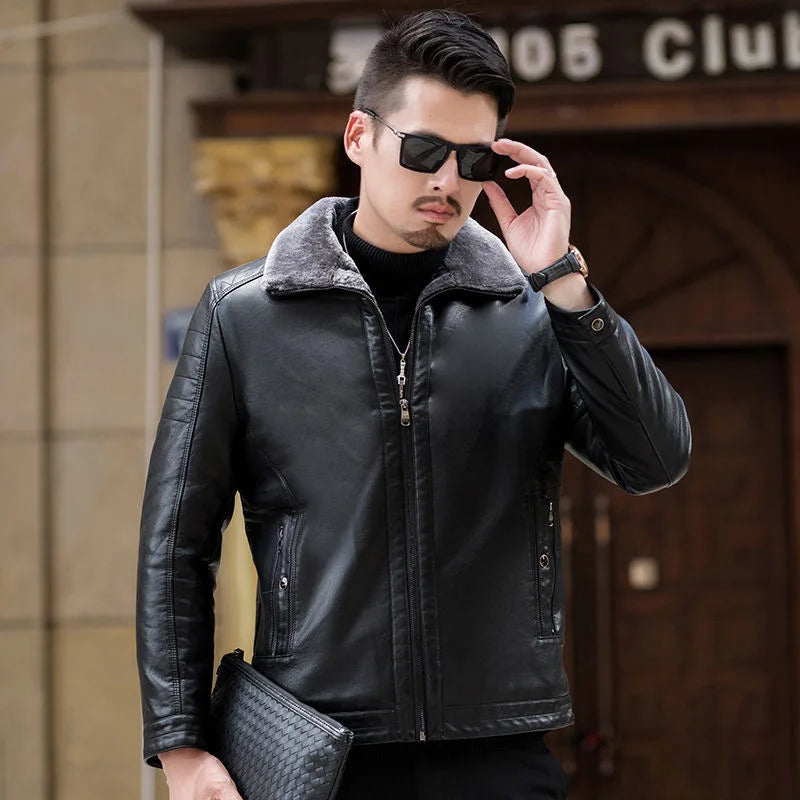 Funki Findz | Jackets | Men's Luxury Faux Leather Winter Jacket