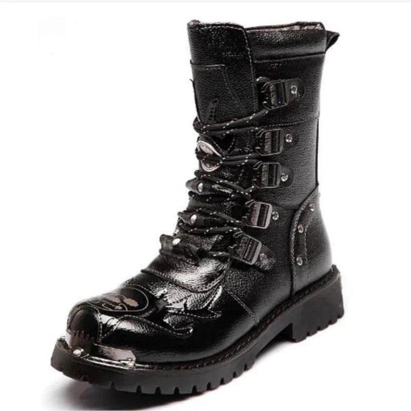 Funki Findz | Boots | Men's Gothic Punk Buckle Strap Biker Boots