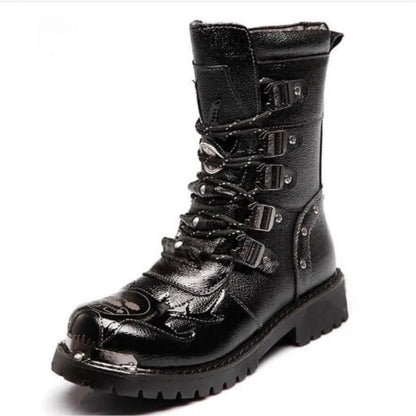 Funki Findz | Boots | Men's Gothic Punk Buckle Strap Biker Boots
