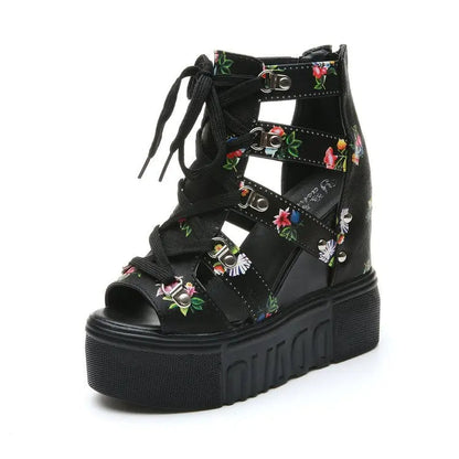 Funki Findz | Shoes | Women's Strappy Platform Wedge Shoes