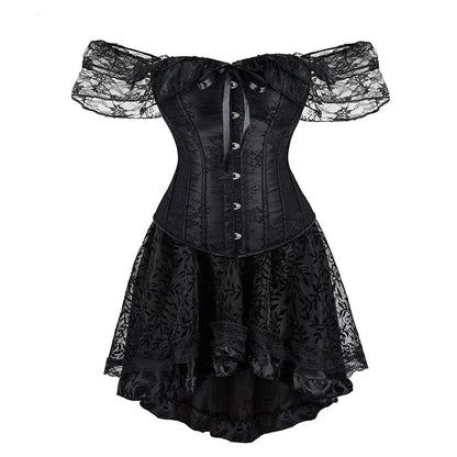Funki Findz | Dresses | Women's Gothic Punk Corset Dress Set