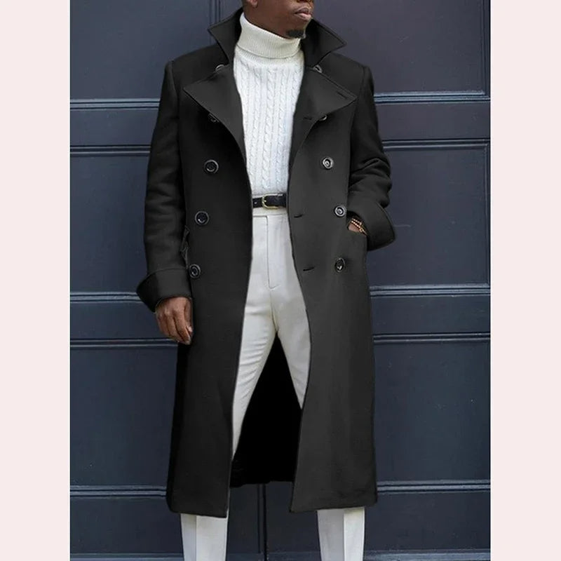Funki Findz | Jackets | Men's Smart Double Breasted Dress Coat