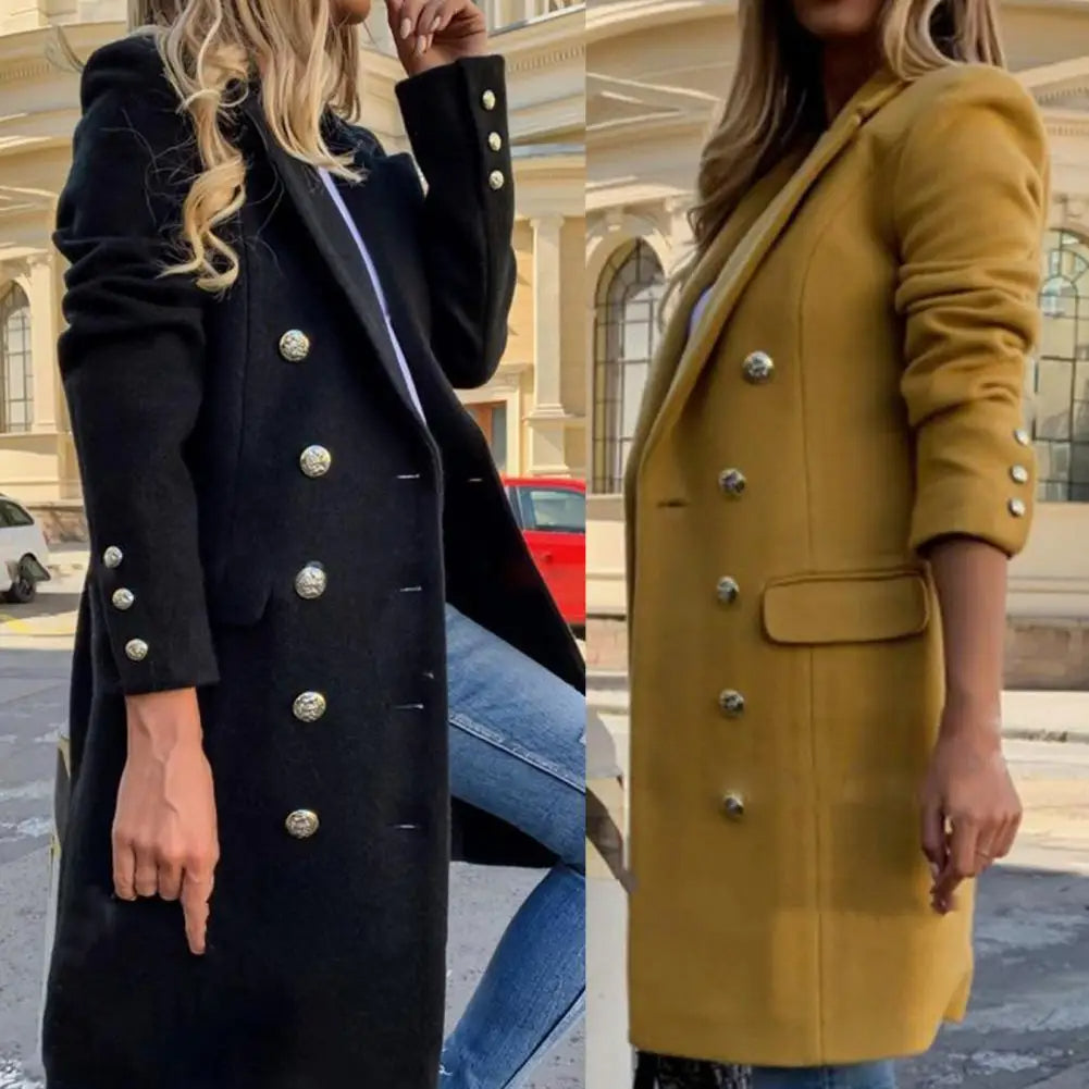 Funki Findz | Jackets | Women's Military Style Buttoned Overcoat