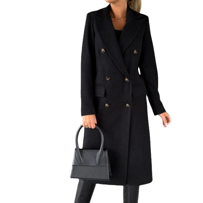 Funki Findz | Jackets | Women's Double Breasted Long Overcoat