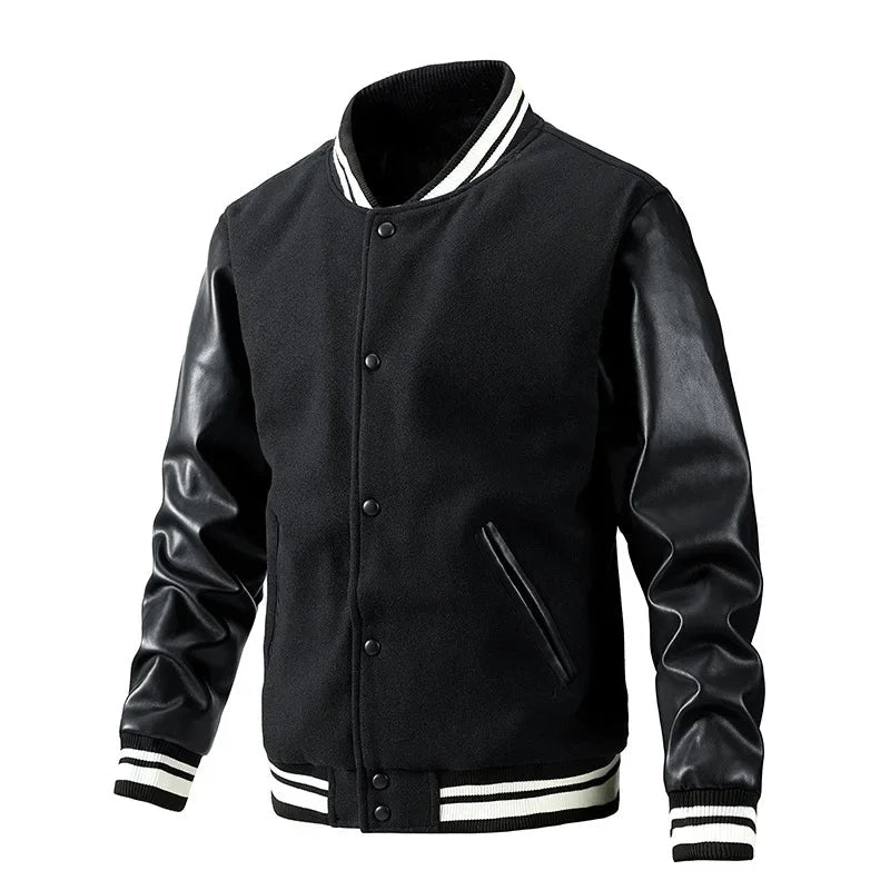 Funki Findz | Jackets | Men's Varsity Stand Collar Bomber Jacket