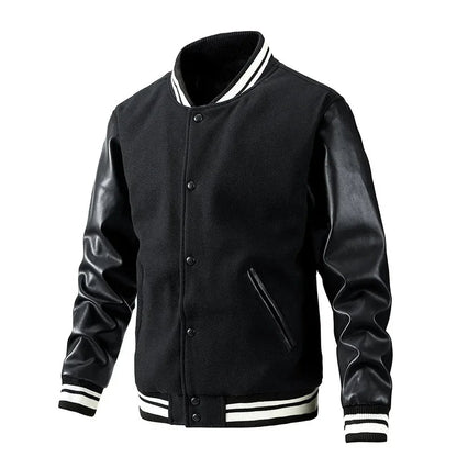 Funki Findz | Jackets | Men's Varsity Stand Collar Bomber Jacket
