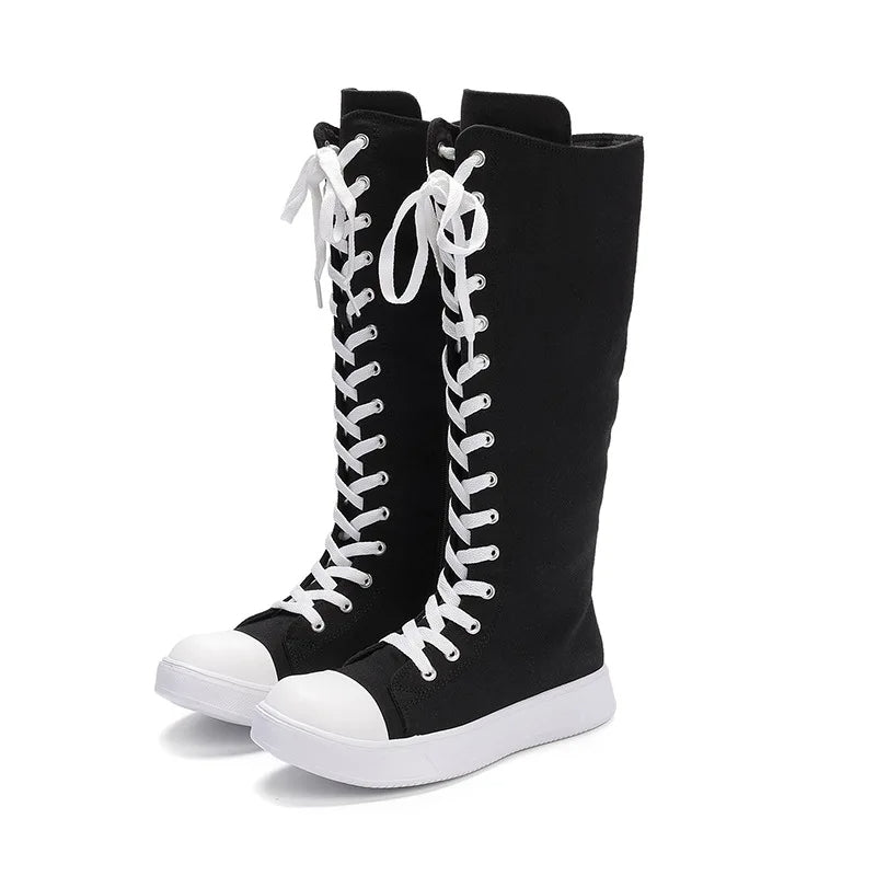 Funki Findz | Boots | Women's Streetwear Lace Up Canvas Boots