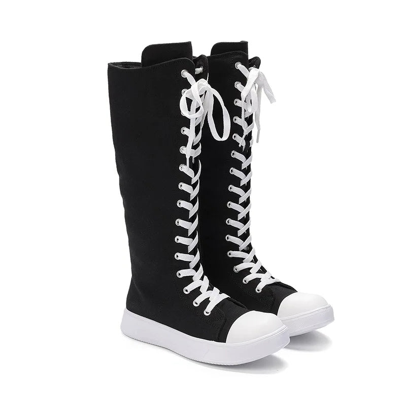 Funki Findz | Boots | Women's Streetwear Lace Up Canvas Boots