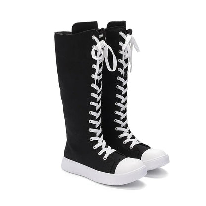 Funki Findz | Boots | Women's Streetwear Lace Up Canvas Boots