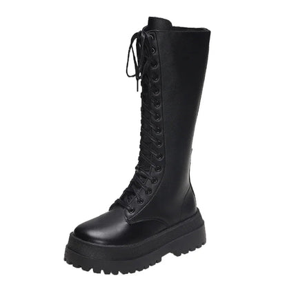 Funki Findz | Boots | Women's Lace Up Chunky Gothic Boots