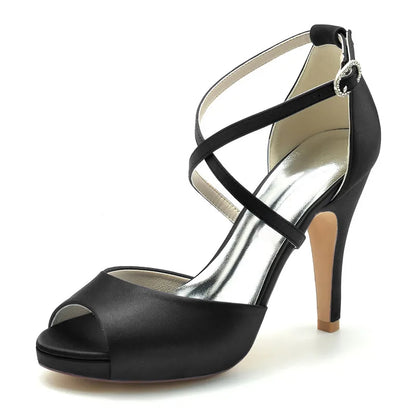 Funki Findz | Shoes | Women's Open Toe Cross Strap Stilettos